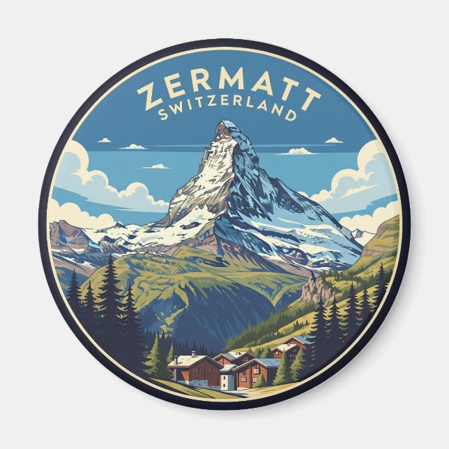Zermatt Switzerland Matterhorn Magnet (Front)