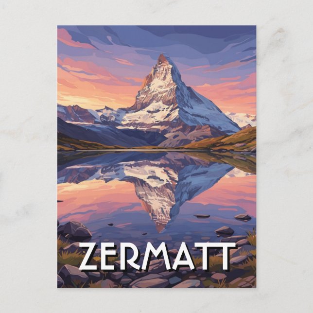 Zermatt Switzerland Matterhorn Postcard (Front)