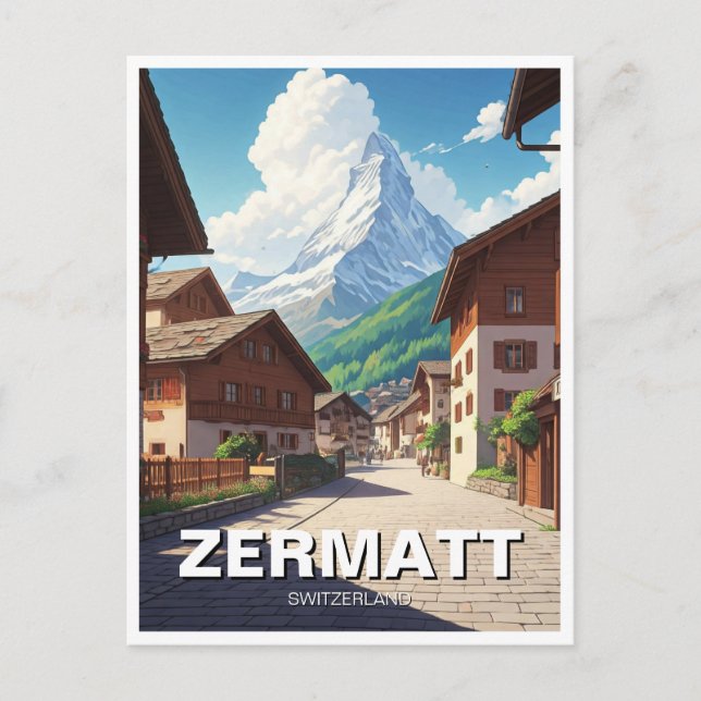 Zermatt Switzerland Matterhorn Postcard (Front)