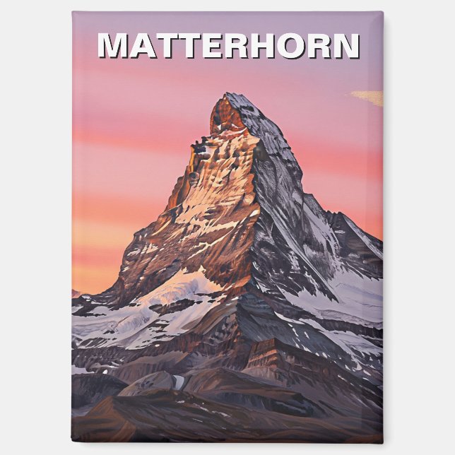Zermatt Switzerland Matterhorn Sunset Magnet (Front)