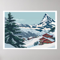 Zermatt, Switzerland Matterhorn Vintage