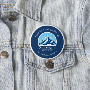 Zermatt Switzerland ski vacation  3 Cm Round Badge