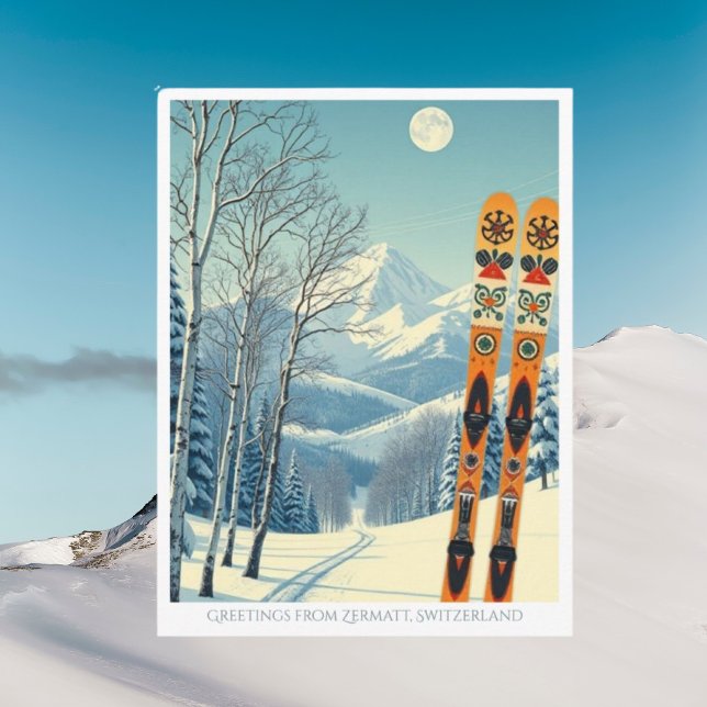 Zermatt Switzerland ski vacation Postcard (Creator Uploaded)