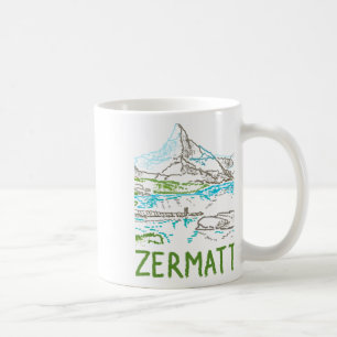 Zermatt Switzerland Souvenir Gift For Tourists Sti Coffee Mug