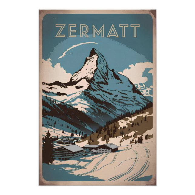 Zermatt vintage poster (Front)