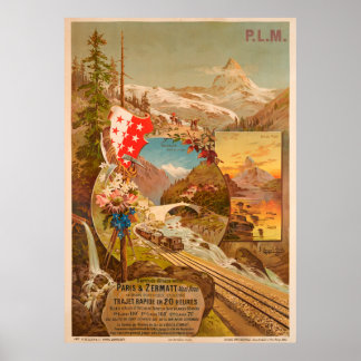 Zermatt Vintage Travel Poster