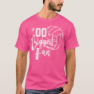 Zero 00 Biggest Fan Volleyball Mum Dad Brother Sis T-Shirt