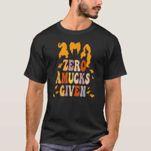 Zero Amucks Given Amuck With Bat Halloween Witch T-Shirt