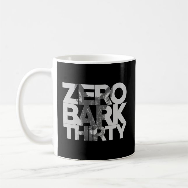Zero Bark Thirty Belgian Malinois Military Dog Uni Coffee Mug (Left)