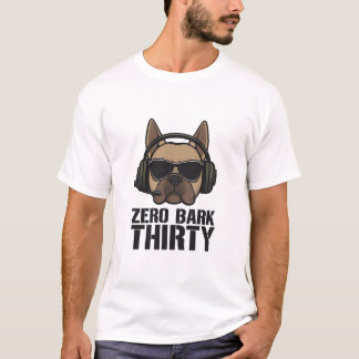 Zero Bark Thirty Dog Parody Art T-Shirt
