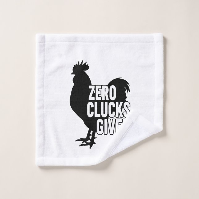 Zero Clucks Given  Bath Towel Set (Wash Cloth)