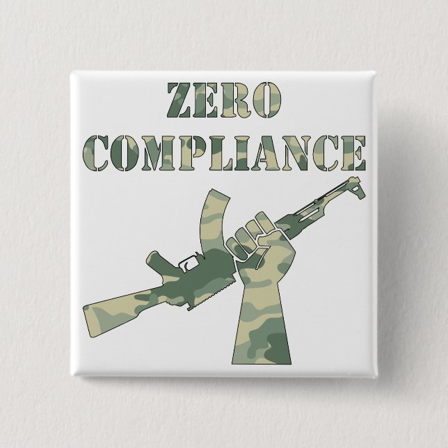 Zero Compliance AK47 Camo 15 Cm Square Badge (Front)
