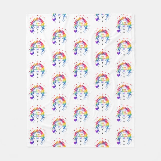 Zero Discrimination Day  Fleece Blanket (Front)