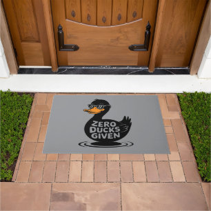 Zero Ducks Given - Funny Cool Duck Design Doormat