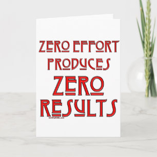 Zero Effort. Card