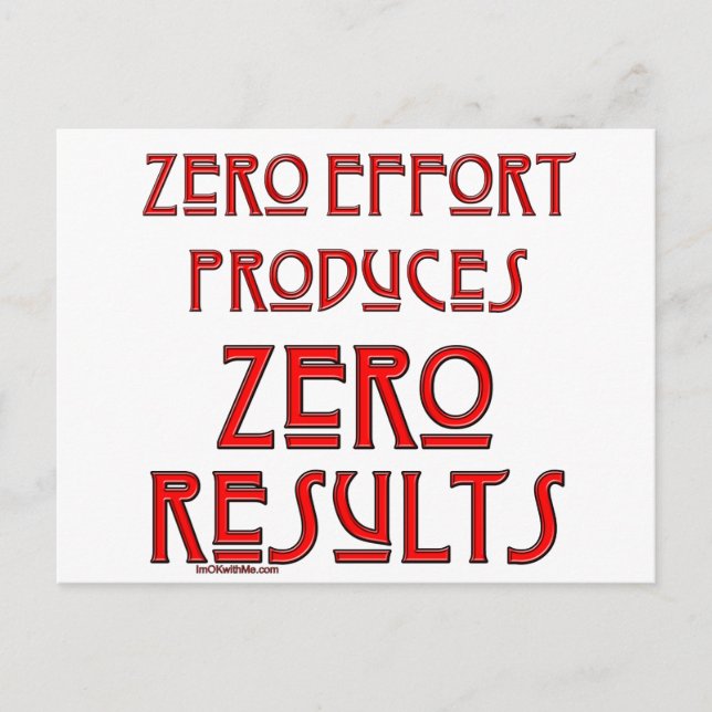 Zero Effort... Postcard (Front)