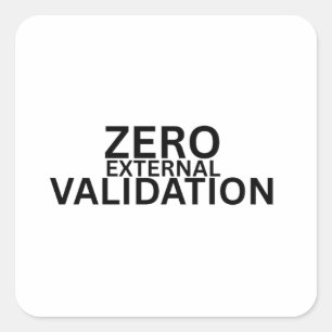 Zero External Validation Minimalist Laptop Sticker