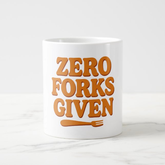 Zero Forks Given Vintage Funny Mug (Front)