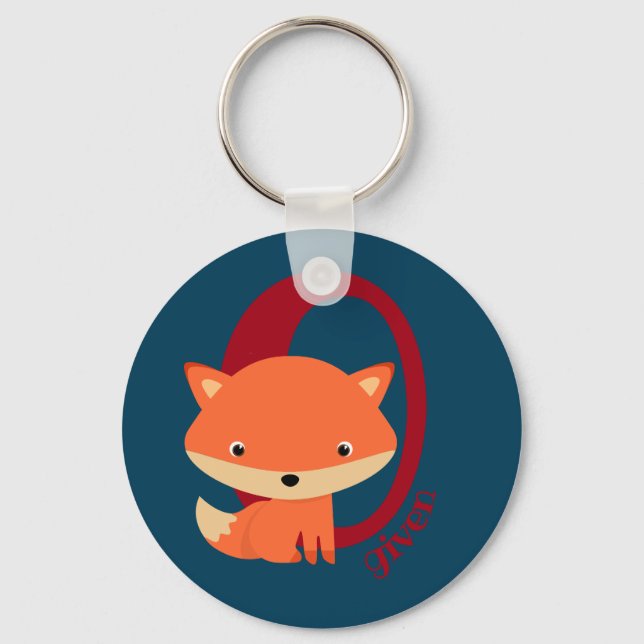 Zero Fox Given - cute sarcastic red fox Key Ring (Front)