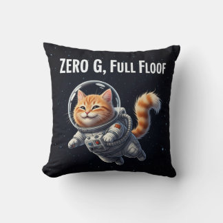 Zero G, Full Floof! Adorable Space Cat Cushion