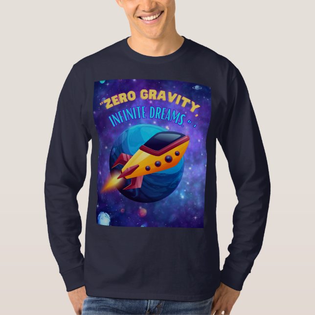 zero gravity infinity dreams , rocketship T-Shirt (Front)