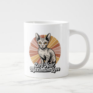 Zero Hair Maximum Love Sphynx Retro Large Coffee Mug