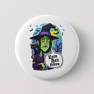 Zero Hex Given Funny Witch Halloween Costume Tee  6 Cm Round Badge