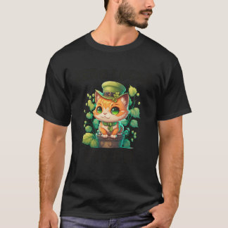 Zero Lucks Given Cute Cat St Patricks Day Party W T-Shirt