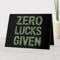 Zero Lucks Given St Paddy's Day Hilarious Patricks
