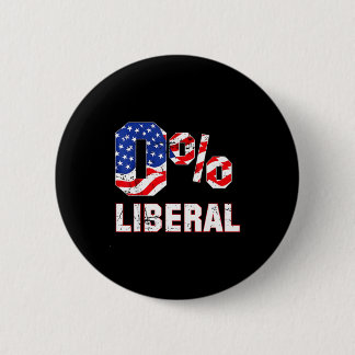 Zero Percent 0% Liberal Vintage Usa Flag Litical H 6 Cm Round Badge