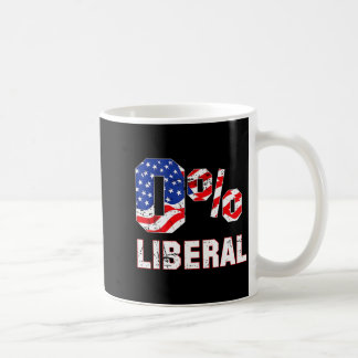Zero Percent 0% Liberal Vintage Usa Flag Litical H Coffee Mug