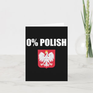 Zero Percent Polish Dyngus Day Wet Monday  Card