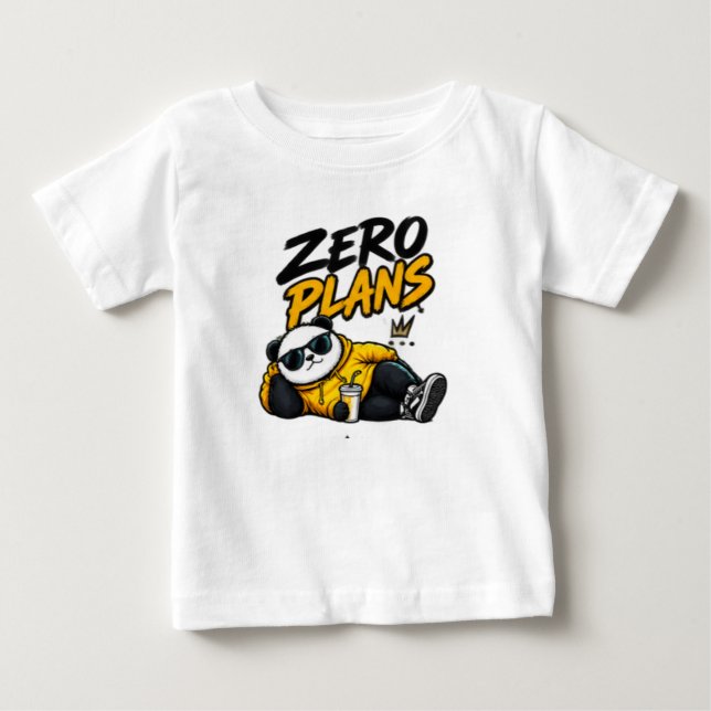 Zero Plans – Funny Chill Typography T-Shirt (Front)
