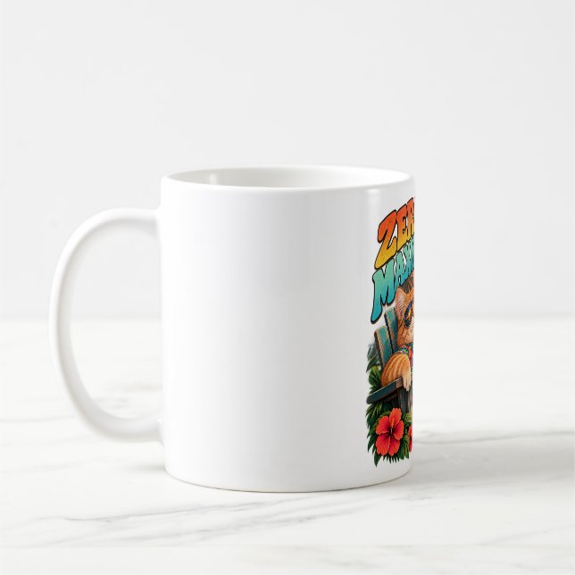 Zero Plans Maximum Vibes Cat Mug (Left)