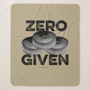 Zero Pucks Given (Hockey) Sherpa Blanket