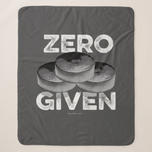 Zero Pucks Given (Hockey) Sherpa Blanket