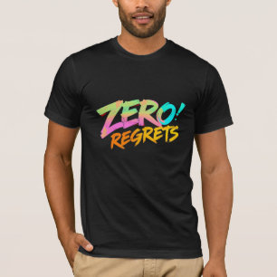 Zero Regrets graffiti style t shirt bold urban 