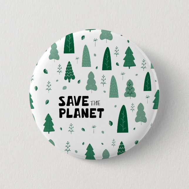 Zero Waste | Eco Sustainability Support 6 Cm Round Badge (Front)