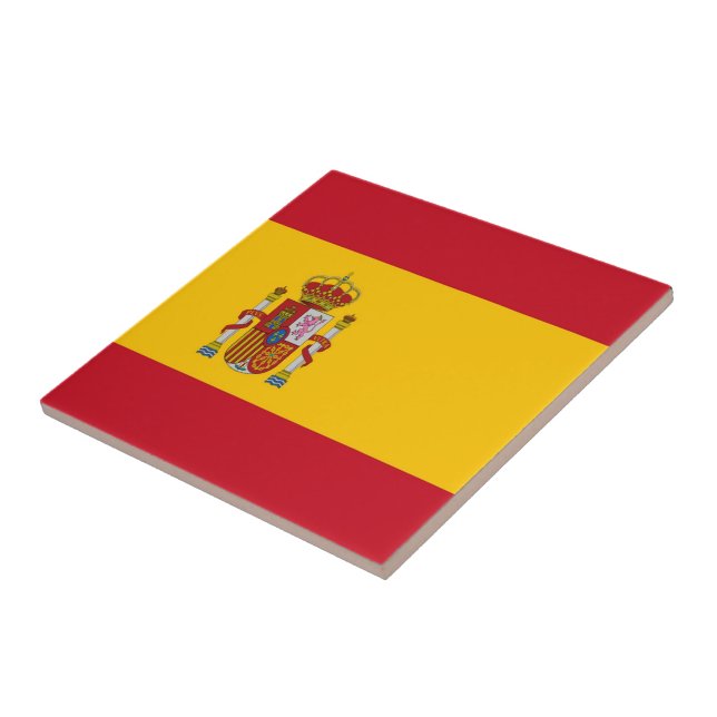 zES001 SPANISH FLAG, Spain, Tile (Side)