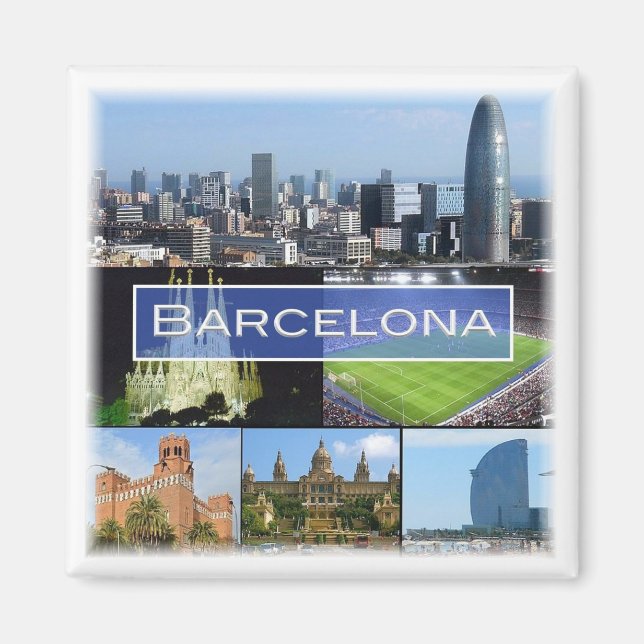 zES003 BARCELONA  Spain, Fridge Magnet (Front)
