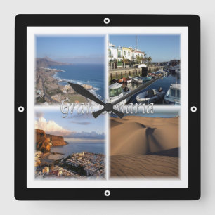 zES005 GRAN CANARIA, Canary Islands, Spain, Square Wall Clock