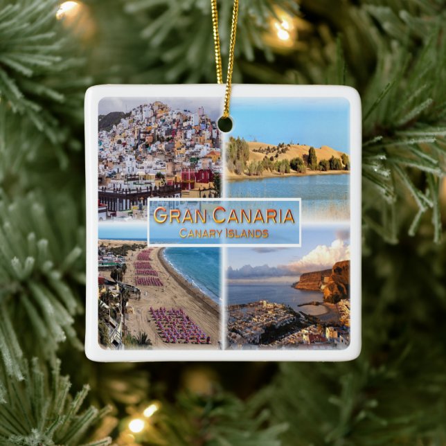 zES008 LAS PALMAS Gran Canaria, Ceramic Ornament (Tree)