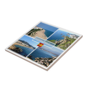 zES016 COSTA BRAVA, Calella Beach, Tossa de Mar - Tile