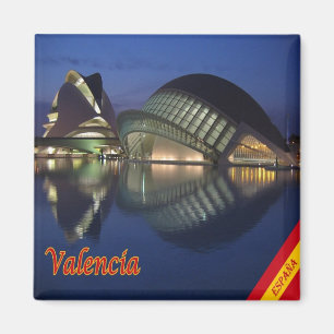 zES030 VALENCIA Panorama Spain, Fridge Magnet
