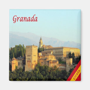 zES072 GRANADA panorama Spain, Fridge Magnet