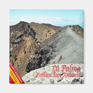zES081 LA PALMA, VOLCAN SAN ANTONIO, Spain, Fridge Magnet