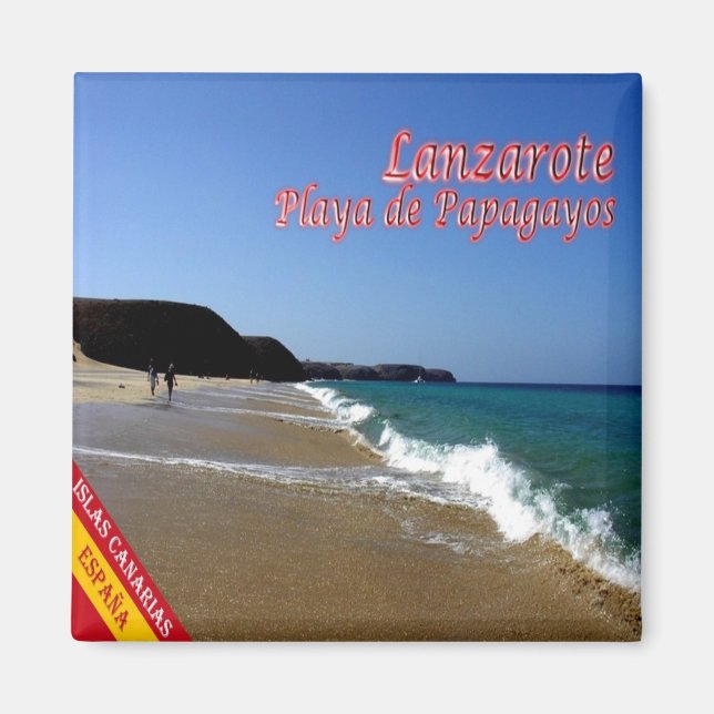 zES088 LANZAROTE, PAPAGAYOS BEACH, Spain, Fridge Magnet (Front)