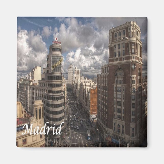 zES091 MADRID City, Spain, Fridge Magnet (Front)