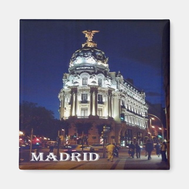 zES093 MADRID City, Spain, Fridge Magnet (Front)
