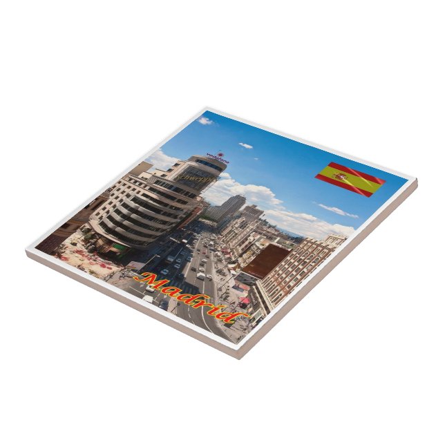 zES094 MADRID, DOWNTOWN AVENUE, Spain, Tile (Side)